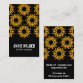 Ornate Flakes | Goud / Zwart Visitekaartje (Voorkant / Achterkant)