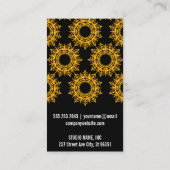 Ornate Flakes | Goud / Zwart Visitekaartje (Achterkant)