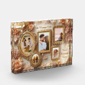 Ornate Floral Frames with Soft Gold Botanical Glow Fotoblokken (Links)