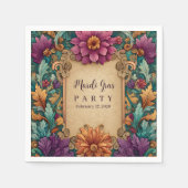 Ornate Floral Mardi Gras Masquerade Servet (Voorkant)