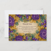 Ornate Floral Masquerade Mardi Gras Bedankkaart (Voorkant)