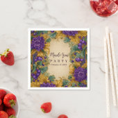 Ornate Floral Masquerade Mardi Gras Servet (Insitu)