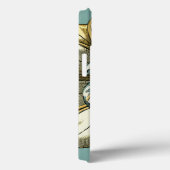 Ornate Floral Medallion on Light Blue Background Case-Mate iPhone Case (Achterkant / Rechts)
