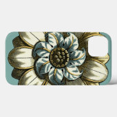 Ornate Floral Medallion on Light Blue Background Case-Mate iPhone Case (Achterkant (horizontaal))