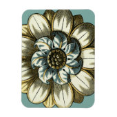 Ornate Floral Medallion on Light Blue Background Magneet (Verticaal)