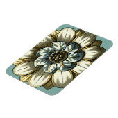 Ornate Floral Medallion on Light Blue Background Magneet (Linkerzijde)