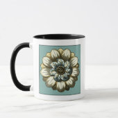Ornate Floral Medallion on Light Blue Background Mok (Links)