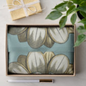 Ornate Floral Medallion on Light Blue Background Tissuepapier (Geschenk)