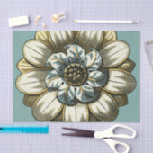 Ornate Floral Medallion on Light Blue Background Tissuepapier (Craft)