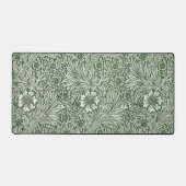 Ornate floral pattern of white flowers & leaves bureaumat (Voorkant)