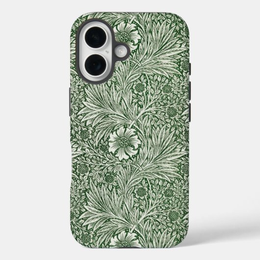 Ornate floral pattern of white flowers & leaves Case-Mate iPhone case (Achterkant)