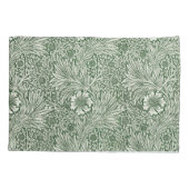 Ornate floral pattern of white flowers & leaves kussensloop (Achterkant-Links)