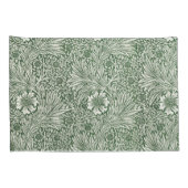 Ornate floral pattern of white flowers & leaves kussensloop (Achterkant-Rechts)