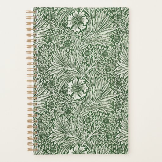 Ornate floral pattern of white flowers & leaves planner (Voorkant)