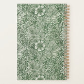 Ornate floral pattern of white flowers & leaves planner (Achterkant)
