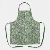 Ornate floral pattern of white flowers & leaves schort (Voorkant)