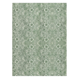 Ornate floral pattern of white flowers & leaves tafelkleed