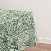 Ornate floral pattern of white flowers & leaves tafelkleed (Voorbeeld)