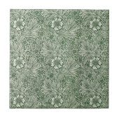 Ornate floral pattern of white flowers & leaves tegeltje (Voorkant)