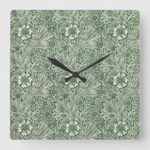 Ornate floral pattern of white flowers & leaves