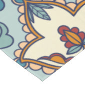 Ornate floral pattern on a pale blue background tafelkleed (Gekanteld)