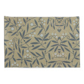 Ornate floral pattern with dark blue vines  kussensloop (Achterkant-Rechts)