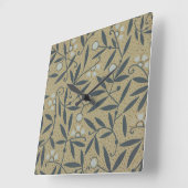 Ornate floral pattern with dark blue vines  vierkante klok (Hoek)