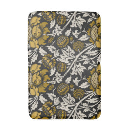 Ornate floral pattern with large gold flowers  badmat