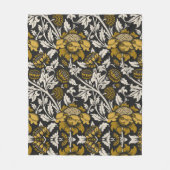 Ornate floral pattern with large gold flowers  fleece deken (Voorkant)