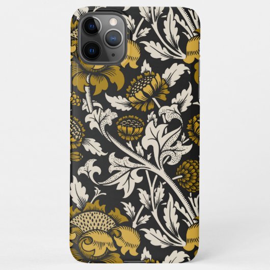 Ornate floral pattern with large gold flowers  iPhone hoesje (Achterkant)