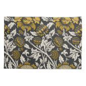 Ornate floral pattern with large gold flowers  kussensloop (Achterkant-Links)