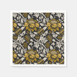 Ornate floral pattern with large gold flowers  servet