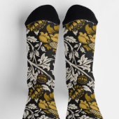 Ornate floral pattern with large gold flowers  sokken (Top)