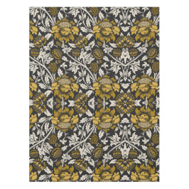 Ornate floral pattern with large gold flowers  tafelkleed