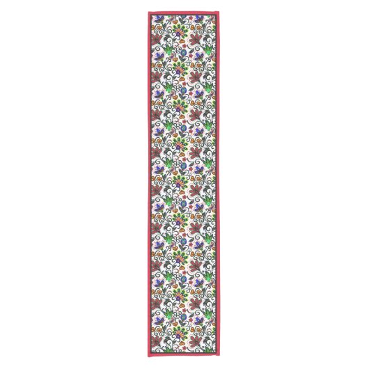 Ornate floral short table runner korte tafelloper (Voorkant)