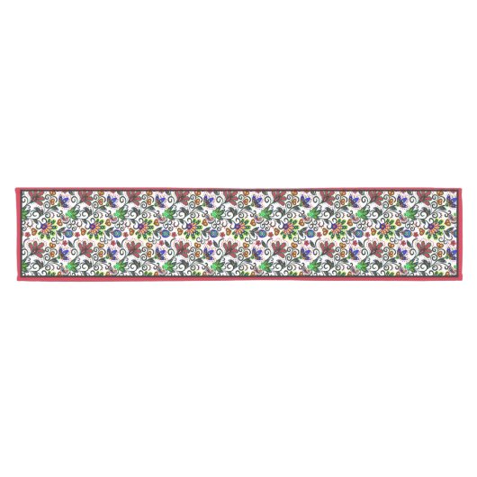 Ornate floral short table runner korte tafelloper (Horizontaal)