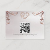 Ornate Frame & Heart - Red/Rose Gold Informatiekaartje (Achterkant)