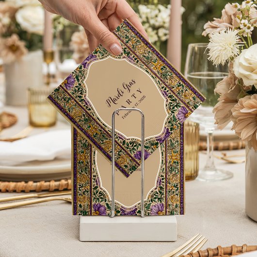 Ornate Framed Mardi Gras Masquerade Servet