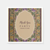 Ornate Framed Mardi Gras Masquerade Servet (Voorkant)