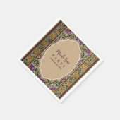 Ornate Framed Mardi Gras Masquerade Servet (Hoek)