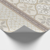 Ornate Geometric Floral Tile Pattern (2) Cadeaupapier (Hoek)