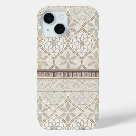 Ornate Geometric Floral Tile Pattern (2) Case-Mate iPhone Case (Achterkant)