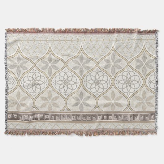 Ornate Geometric Floral Tile Pattern (2) Deken (Voorkant)