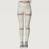 Ornate Geometric Floral Tile Pattern (2) Leggings (Voorkant)