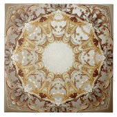 Ornate Gold Ceramic Tile Tegeltje (Voorkant)