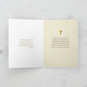 Ornate Gold Faux Scrolls White Flowers Birthday Kaart (Binnen)