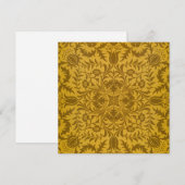 Ornate gold floral pattern with symmetrical bedankkaart (Voorkant / Achterkant)