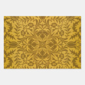 Ornate gold floral pattern with symmetrical inpakpapier vel (Voorkant 3)
