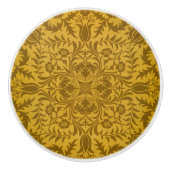 Ornate gold floral pattern with symmetrical keramische knop (Voorkant)