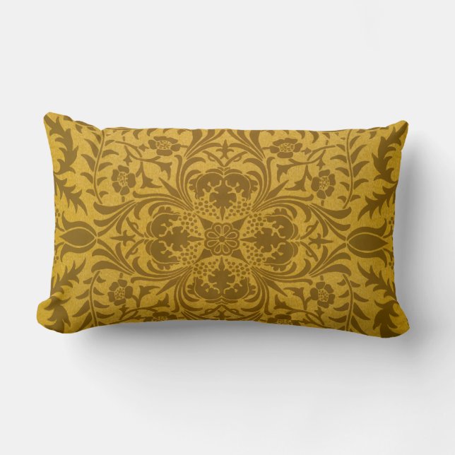 Ornate gold floral pattern with symmetrical kussen (Voorkant)